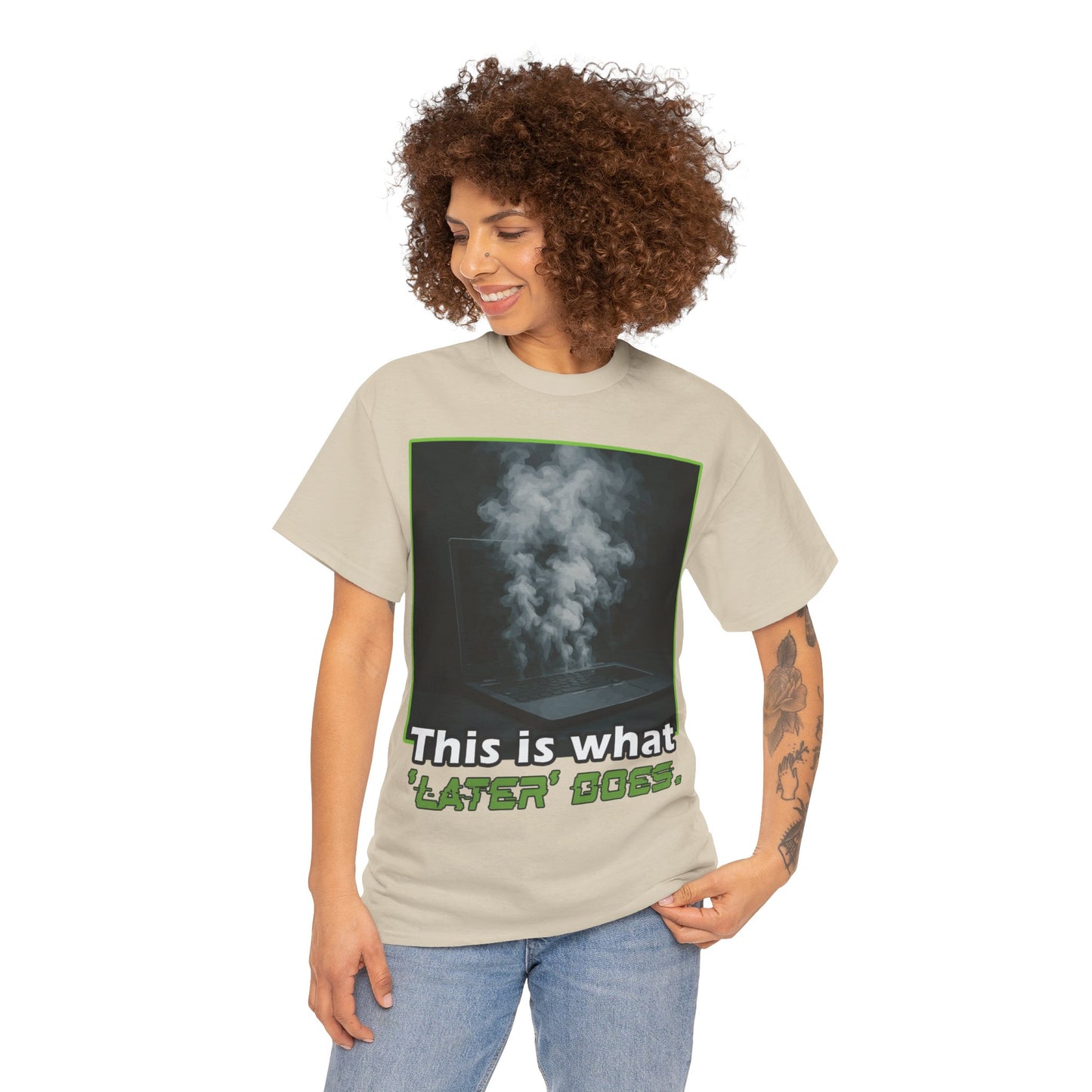 Unisex Heavy Cotton Tee - This is what 'LATER' DOSE.  Funny Shirt, Gift for Friends, Casual Wear, Statement Tee, Birthday Gift