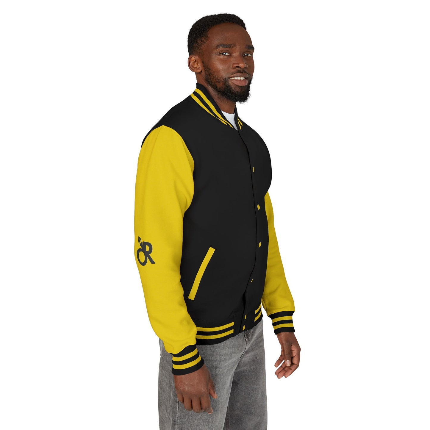 Unisex Heavyweight Letterman Jacket with Flowmatic Design, Vintage Sport Jacket, Retro Style Varsity Jacket, Casual Everyday Wear, [...]
