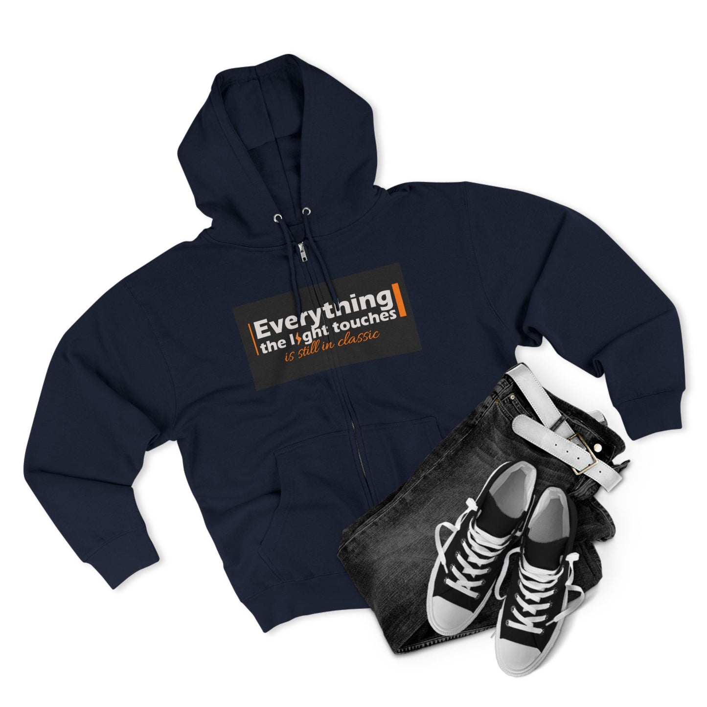 Inspirational Zip Hoodie, Cozy Sweatshirt, Stylish Layer, Unisex Casual Wear, Gift for Friends, Motivational Apparel