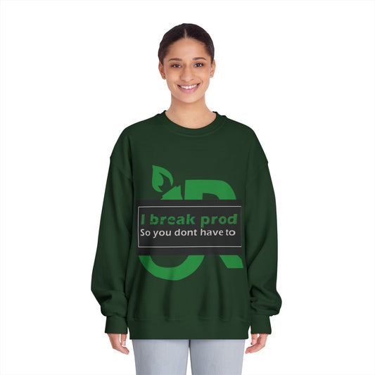 Eco-Friendly Humor Crewneck Sweatshirt - Perfect for Techies, Programmers, Casual Wear, Eco-Conscious Gifts, Geeky Apparel