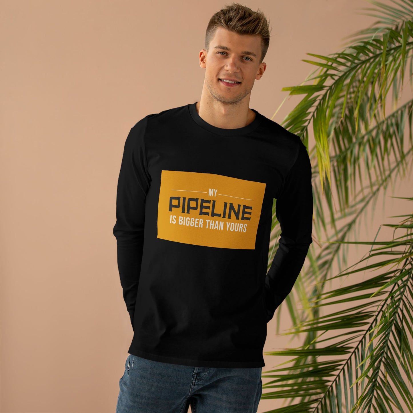 Men’s Base Longsleeve Tee - Fun, Quirky Statement Shirt | Great for Gifts, Casual Wear, Surfing Enthusiasts, Beach Lovers, Summer Vibes