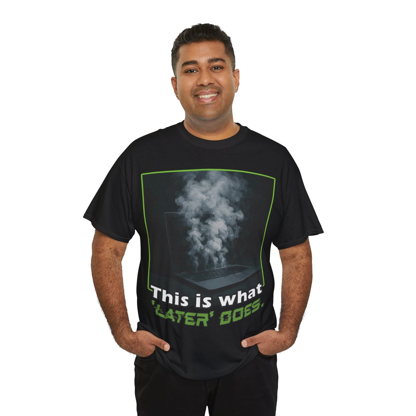 Unisex Heavy Cotton Tee - This is what 'LATER' DOSE.  Funny Shirt, Gift for Friends, Casual Wear, Statement Tee, Birthday Gift