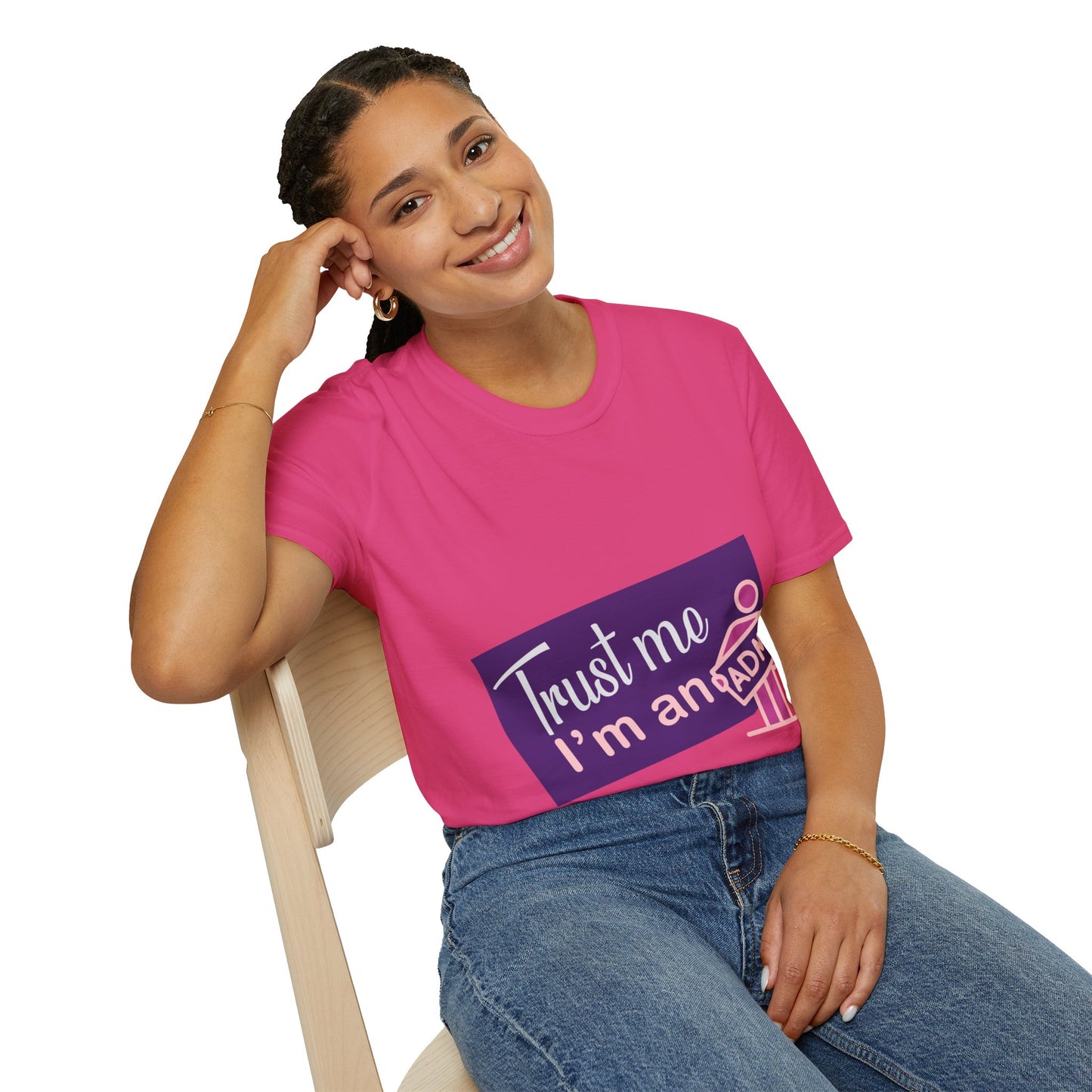 Trust Me I'm an Admin Unisex T-Shirt, Ideal for Techies, Gifts for IT Professionals, Casual Wear, Funny Office Shirt, Geek Humor Tee
