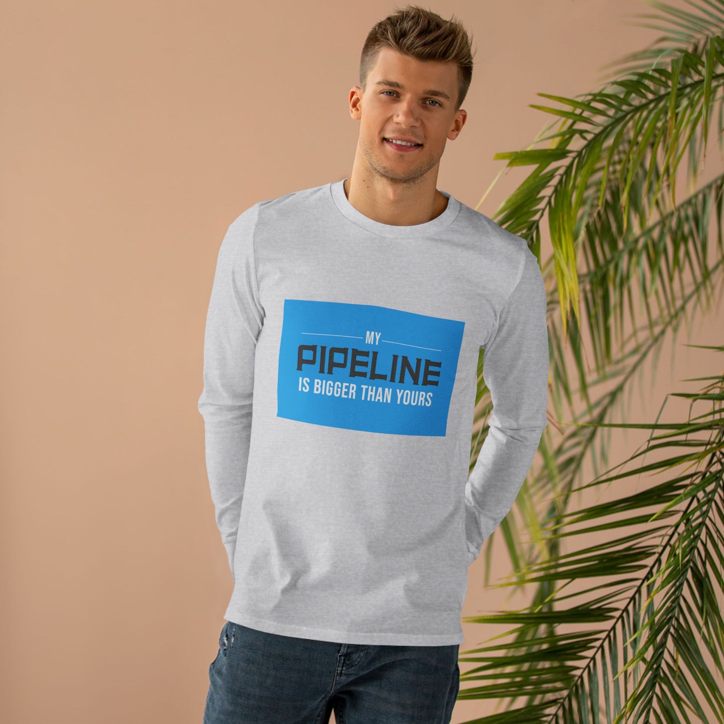 Men’s Base Longsleeve Tee - Fun, Quirky Statement Shirt | Great for Gifts, Casual Wear, Surfing Enthusiasts, Beach Lovers, Summer Vibes