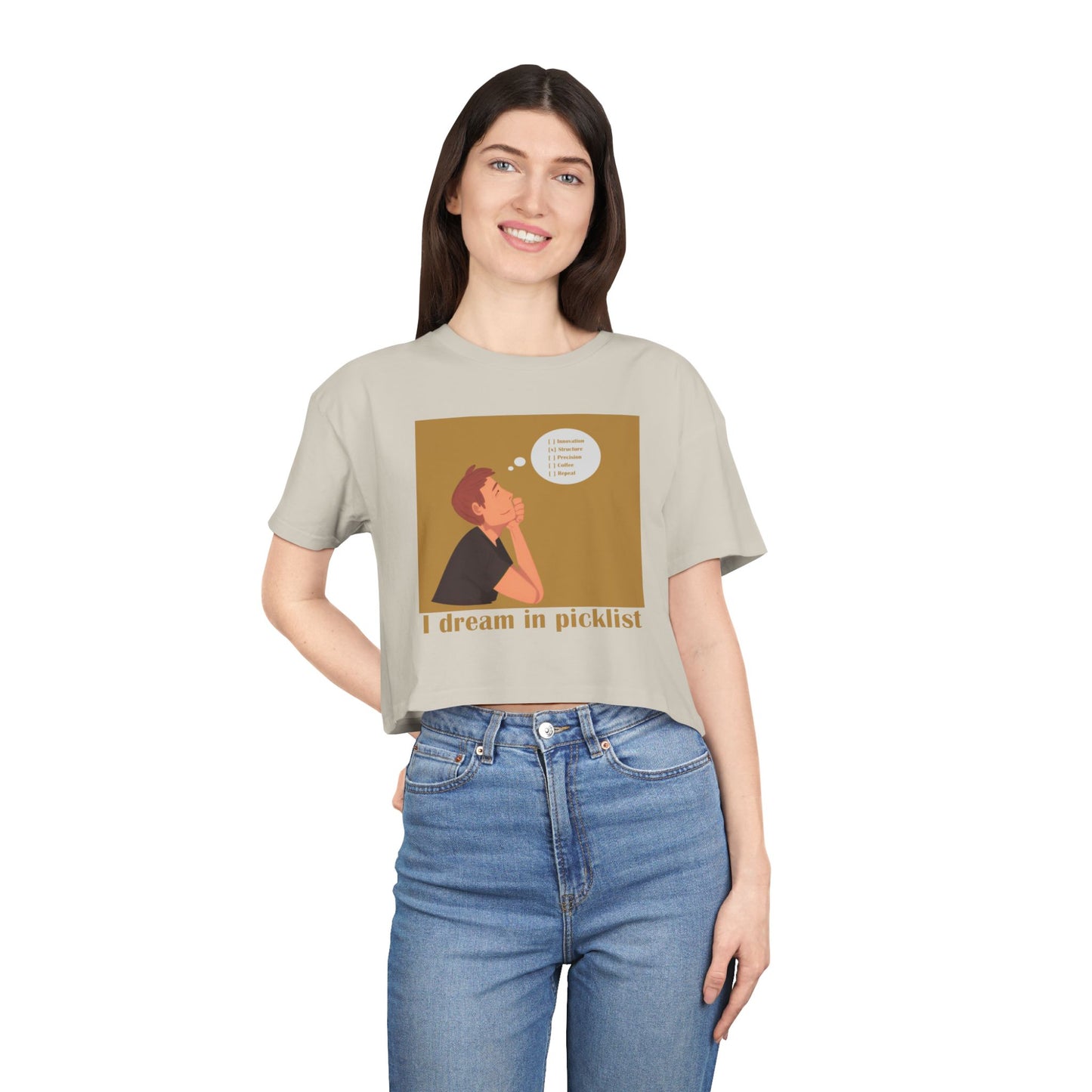 Dreamy Crop Tee for Creative Souls, Women's Fashion, Casual Summer Top, Gift for Her, Trendy Graphic Tee