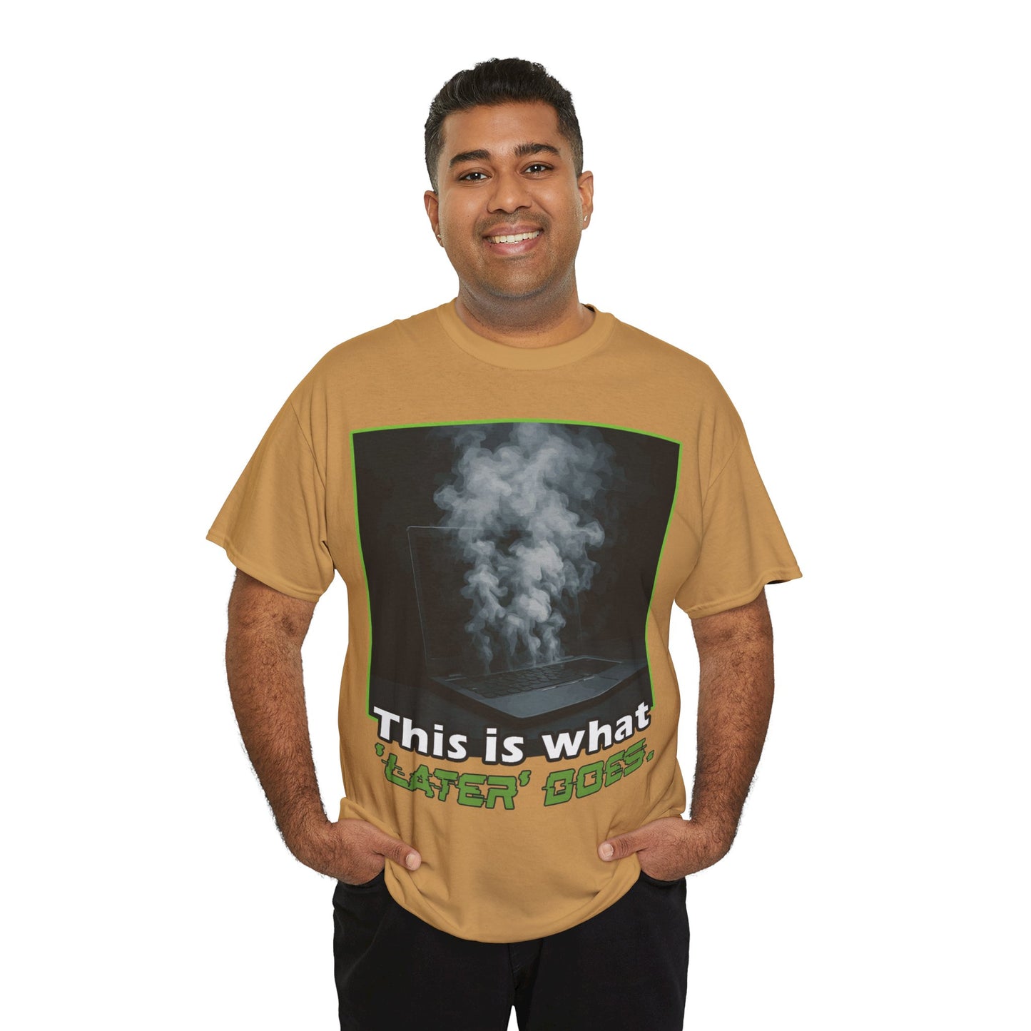Unisex Heavy Cotton Tee - This is what 'LATER' DOSE.  Funny Shirt, Gift for Friends, Casual Wear, Statement Tee, Birthday Gift