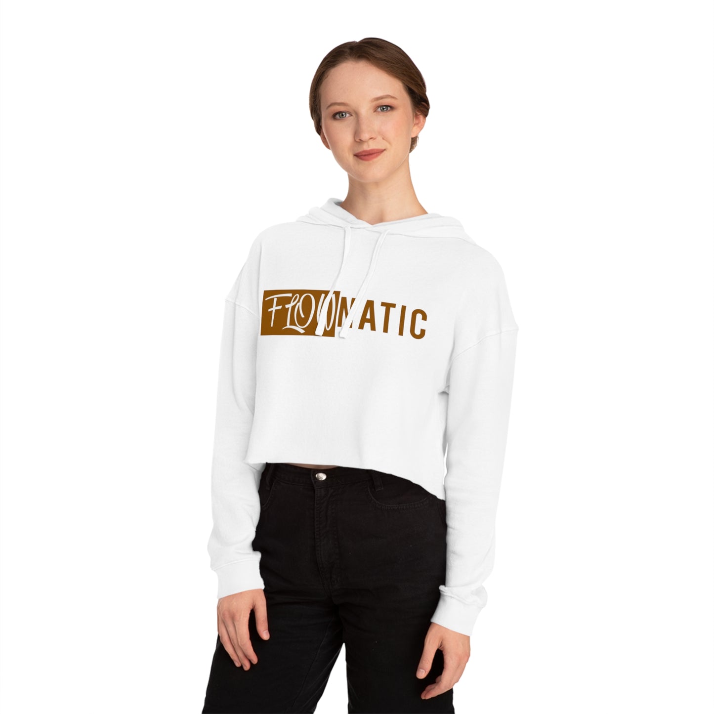FlowNatic Women's Cropped Hooded Sweatshirt - Stylish and Trendy Activewear for Motivation