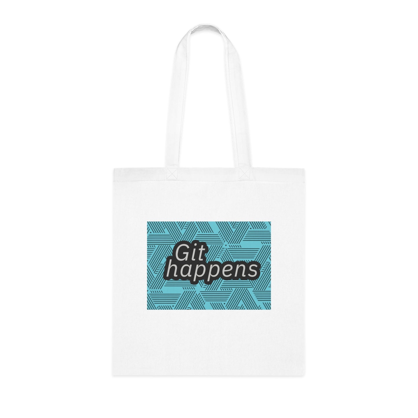 Funny Cotton Tote Bag | 'Git Happens' Design | Eco-Friendly Reusable Shopping Bag