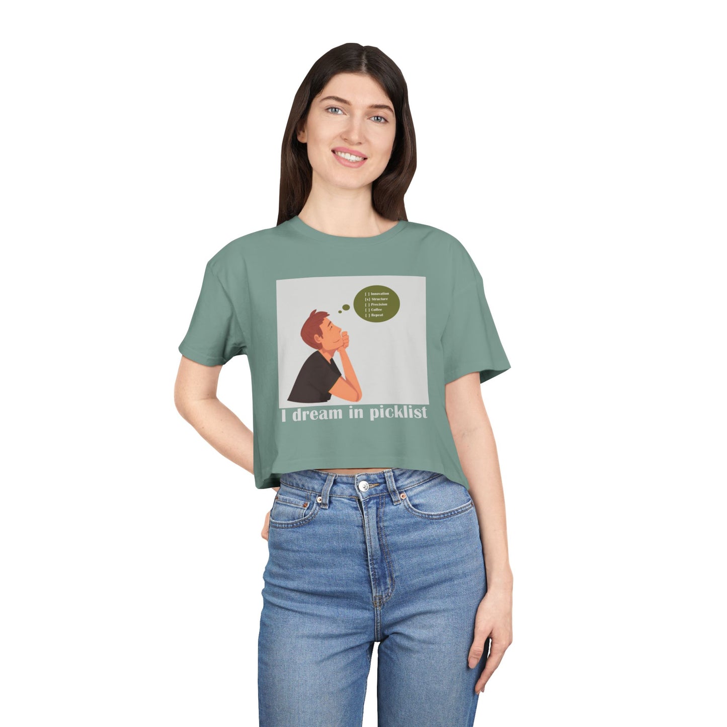 Dreamy Crop Tee for Creative Souls, Women's Fashion, Casual Summer Top, Gift for Her, Trendy Graphic Tee