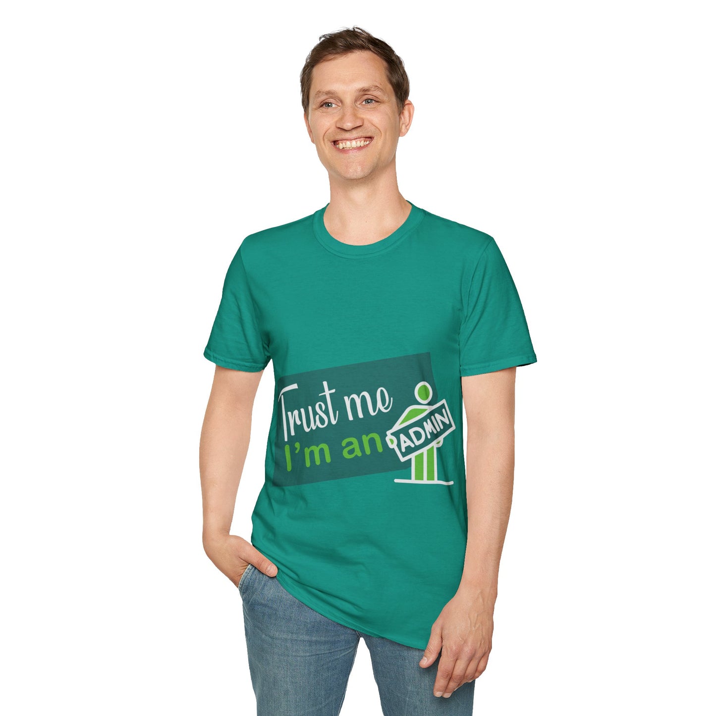 Trust Me I'm an Admin Unisex T-Shirt, Ideal for Techies, Gifts for IT Professionals, Casual Wear, Funny Office Shirt, Geek Humor Tee