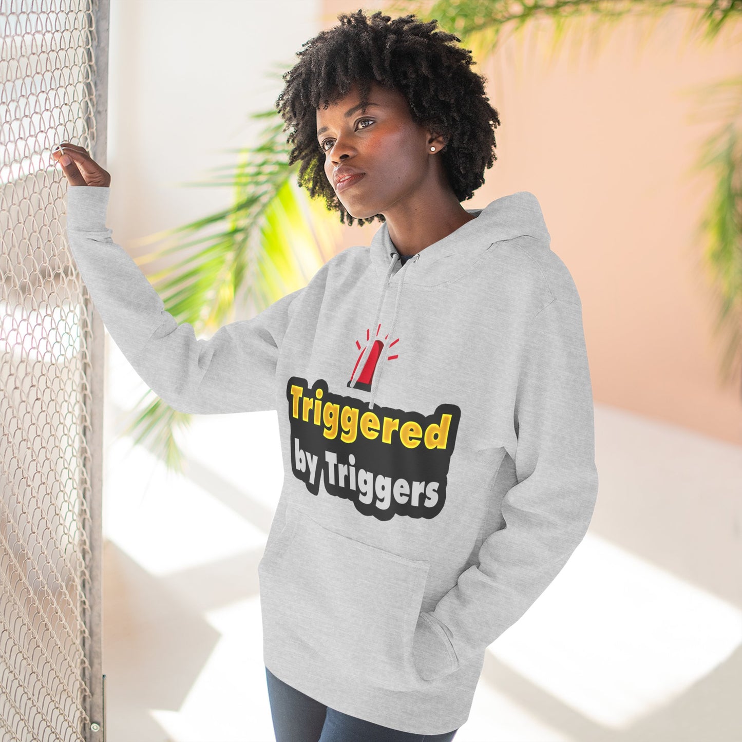 Funny Triggered Fleece Hoodie, Comfy Sweatshirt, Gift for Gamers, Casual Wear, Cozy Pullover for Friends, Humor Apparel