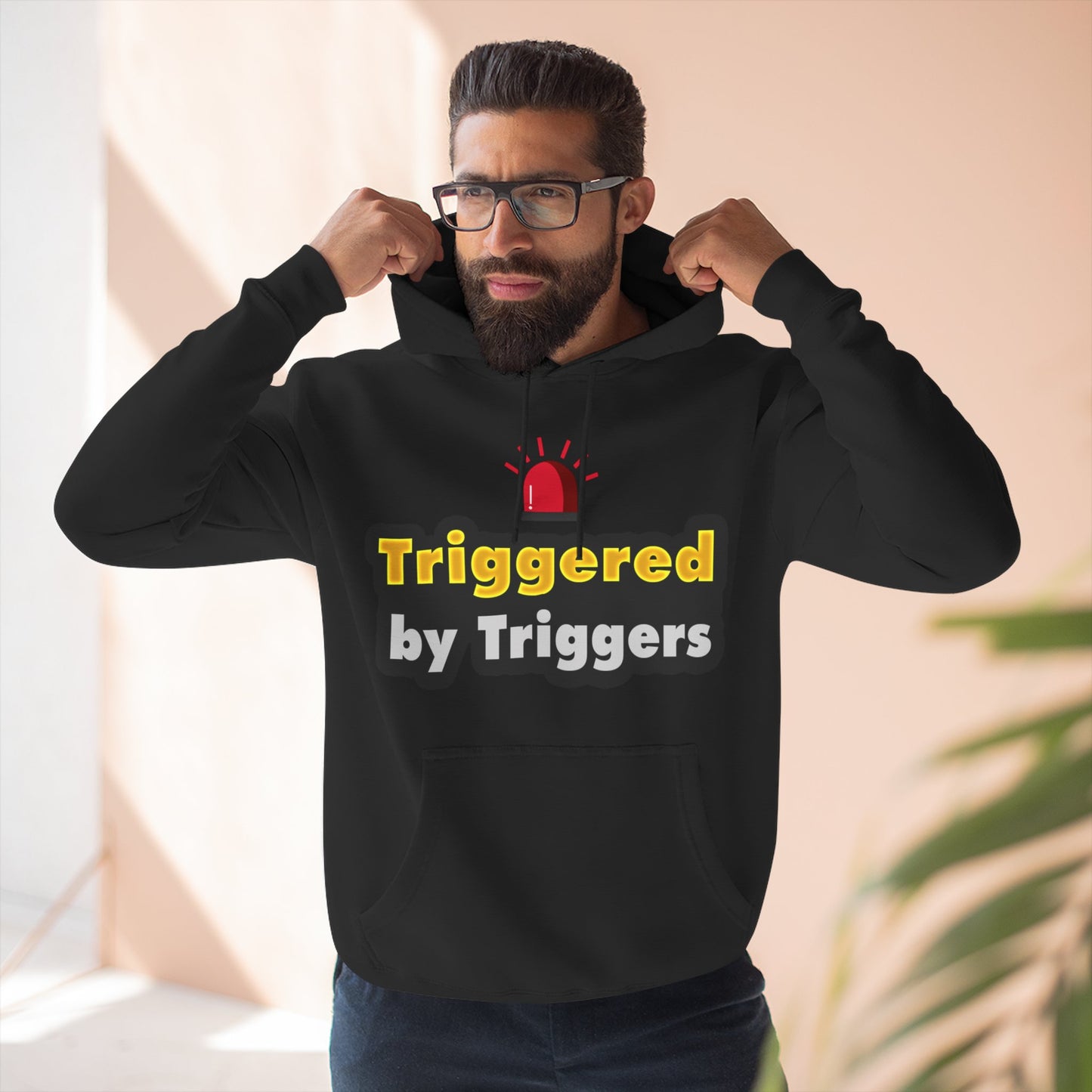 Funny Triggered Fleece Hoodie, Comfy Sweatshirt, Gift for Gamers, Casual Wear, Cozy Pullover for Friends, Humor Apparel