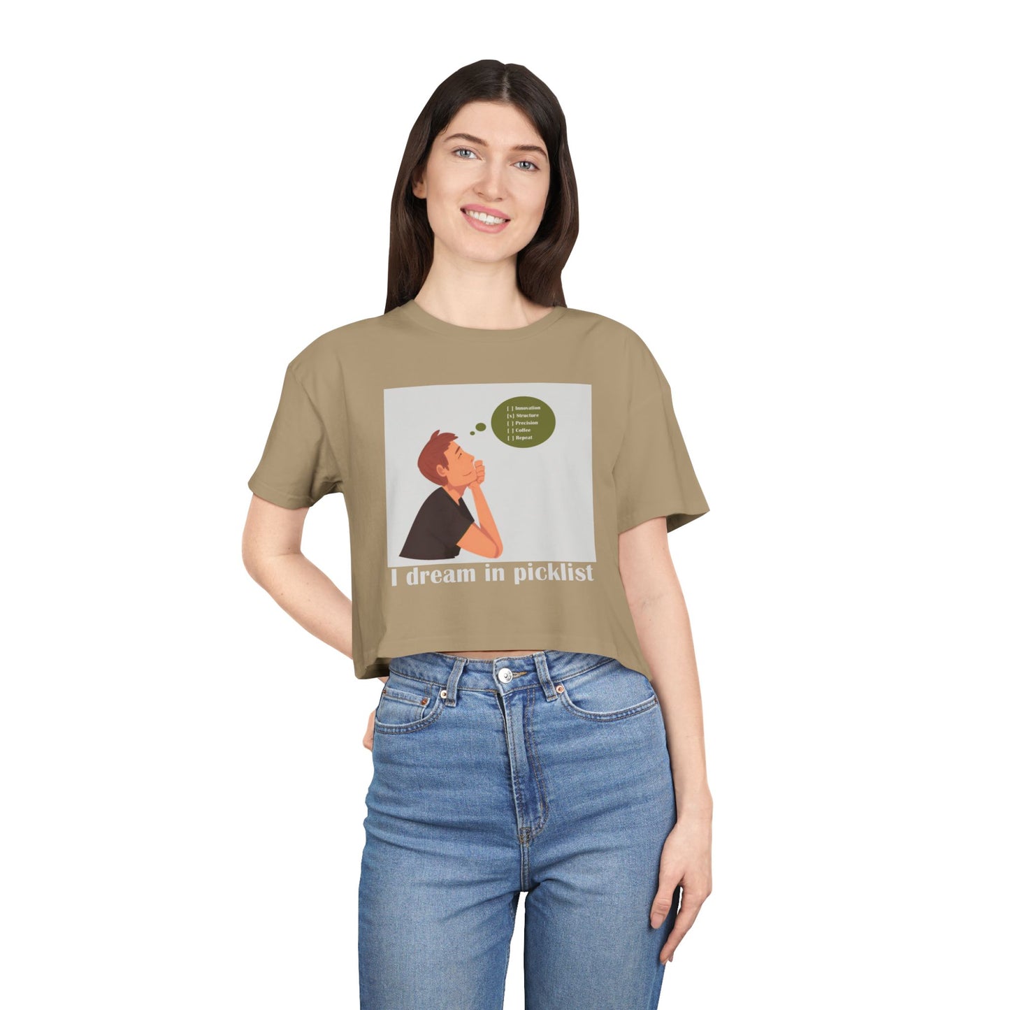 Dreamy Crop Tee for Creative Souls, Women's Fashion, Casual Summer Top, Gift for Her, Trendy Graphic Tee