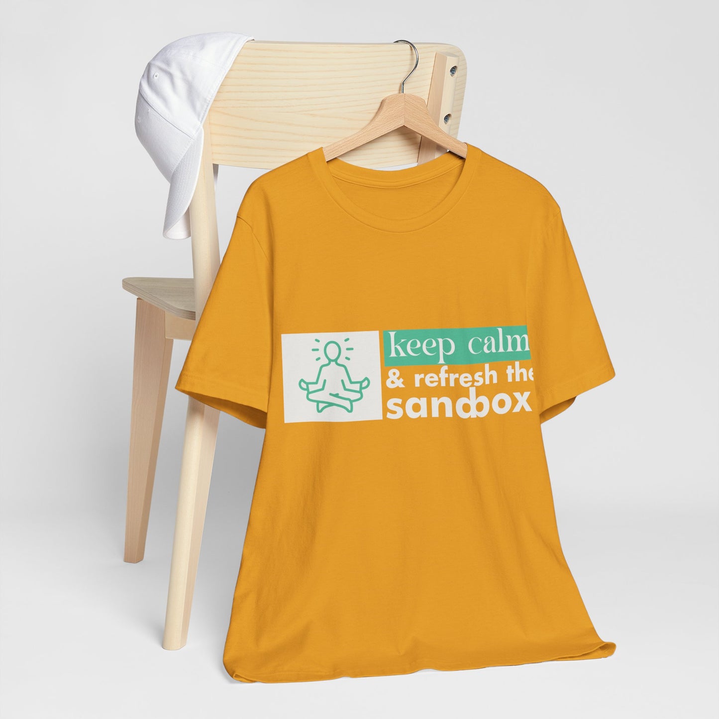 Keep Calm & Refresh the Sandbox Unisex Jersey Tee, Relaxed Fit Shirt, Mindfulness Gift, Casual Style, Summer Wear, Yoga Apparel