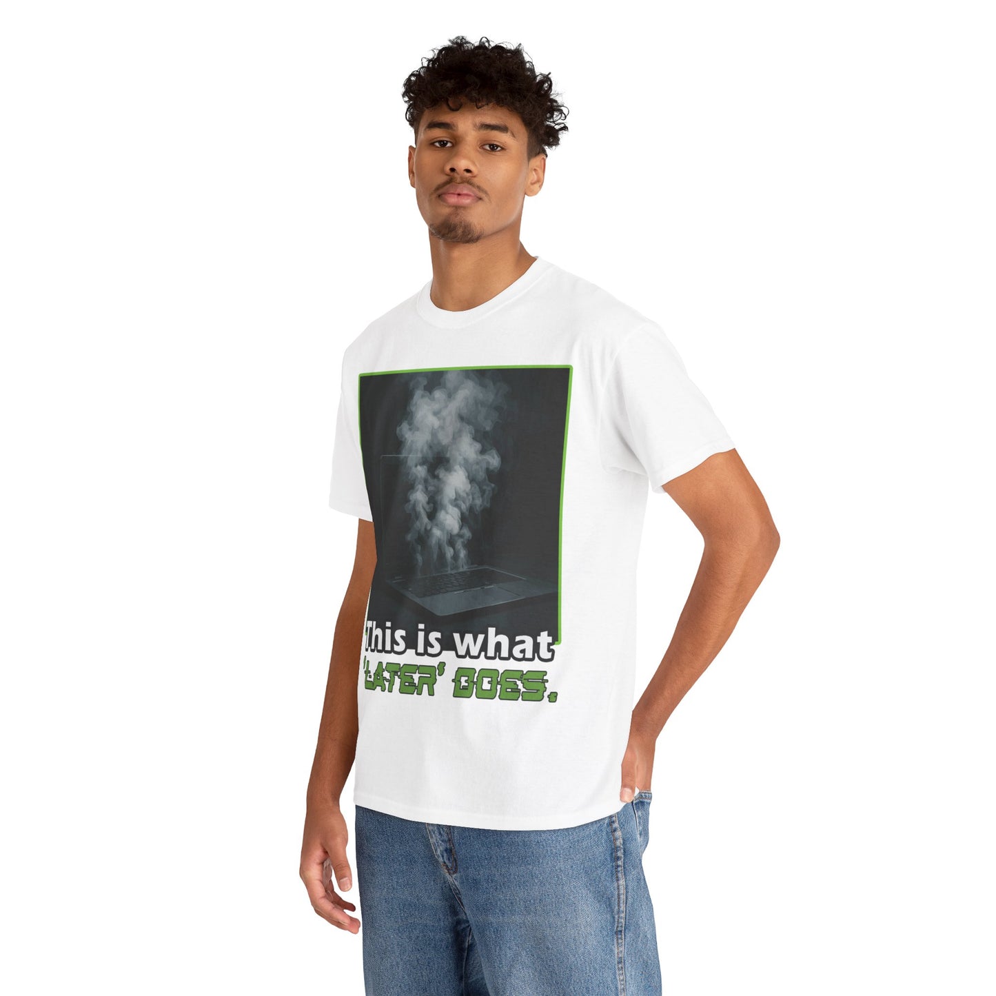 Unisex Heavy Cotton Tee - This is what 'LATER' DOSE.  Funny Shirt, Gift for Friends, Casual Wear, Statement Tee, Birthday Gift