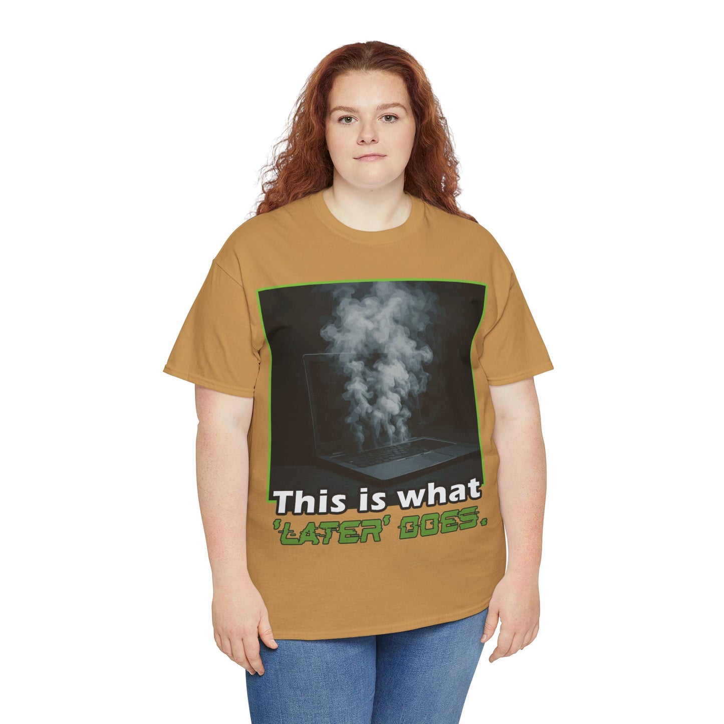 Unisex Heavy Cotton Tee - This is what 'LATER' DOSE.  Funny Shirt, Gift for Friends, Casual Wear, Statement Tee, Birthday Gift