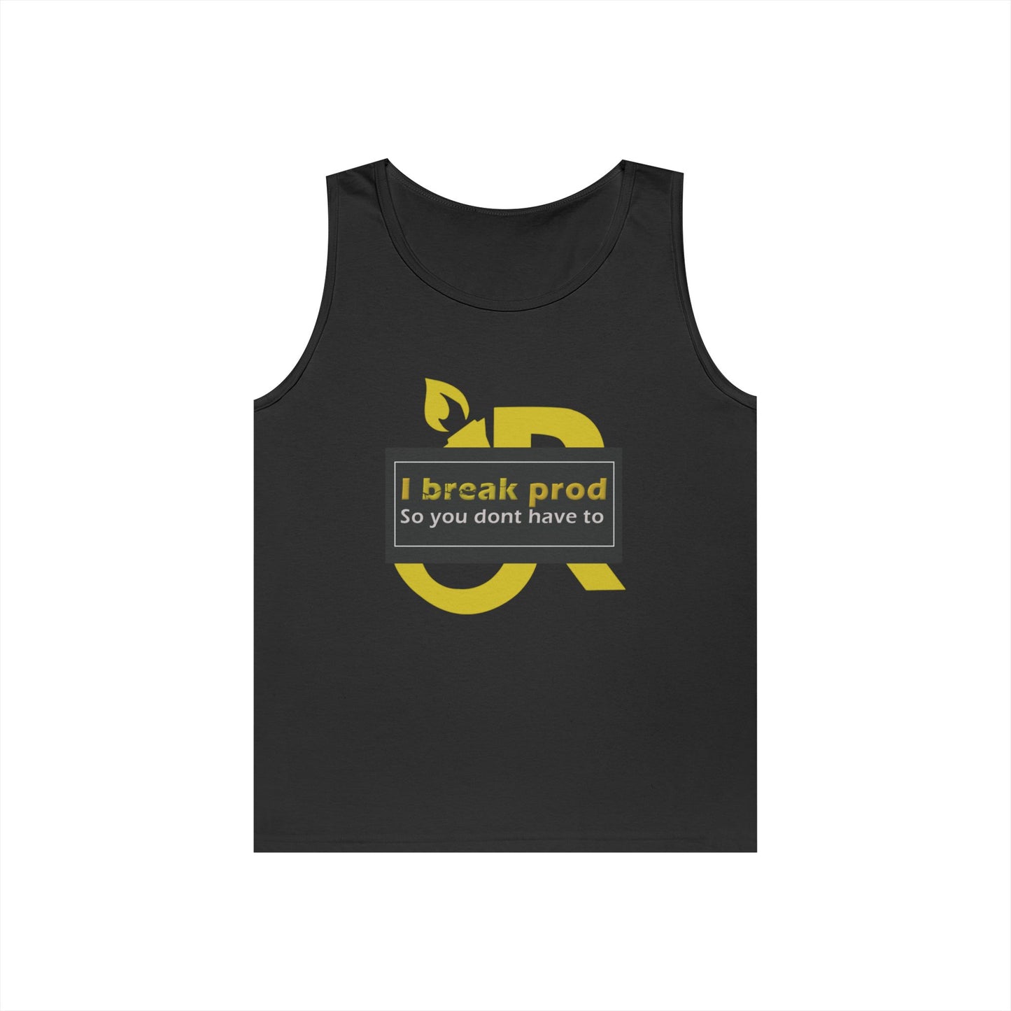 Unisex Heavy Cotton Tank Top with "I Break Prod" Design - Summer Essential for Men and Women, Casual Wear, Gift Idea, Fitness Apparel