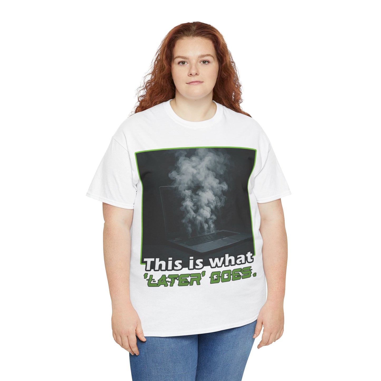 Unisex Heavy Cotton Tee - This is what 'LATER' DOSE.  Funny Shirt, Gift for Friends, Casual Wear, Statement Tee, Birthday Gift