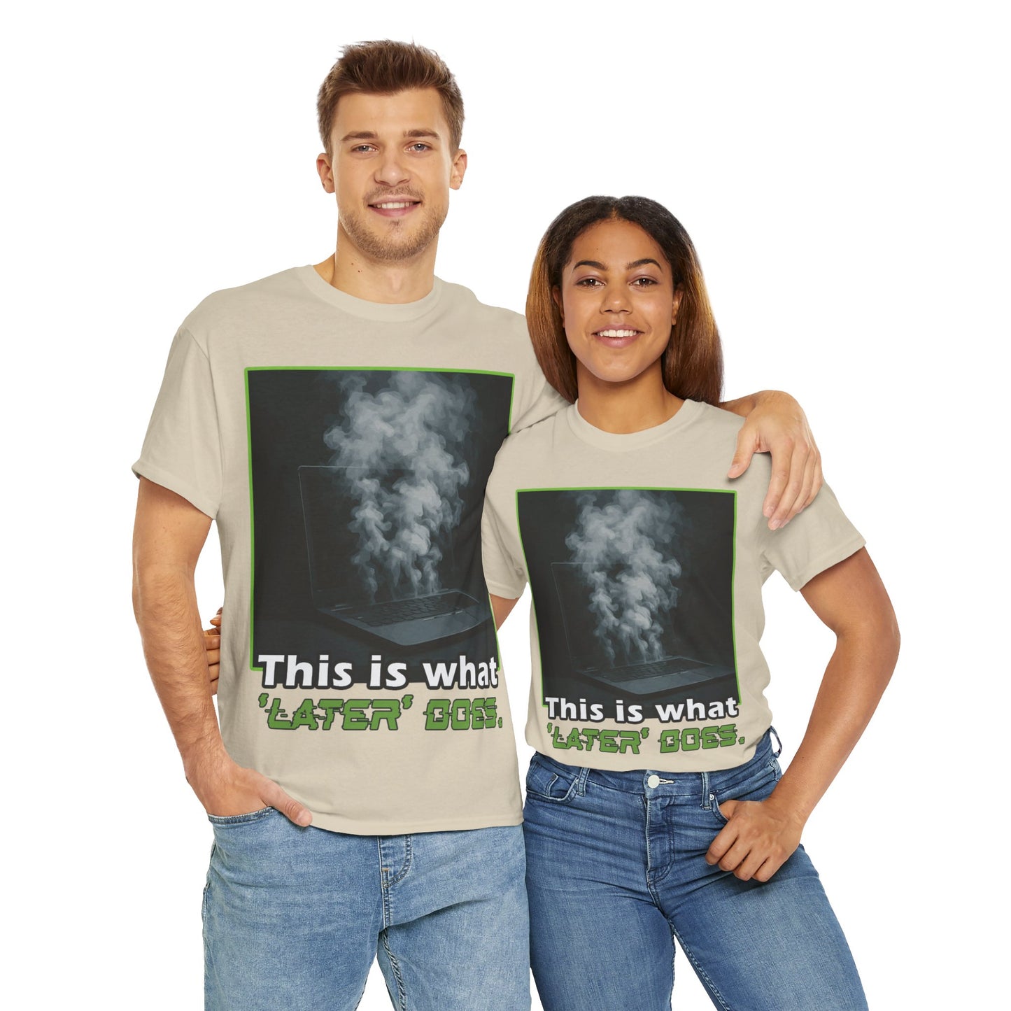 Unisex Heavy Cotton Tee - This is what 'LATER' DOSE.  Funny Shirt, Gift for Friends, Casual Wear, Statement Tee, Birthday Gift