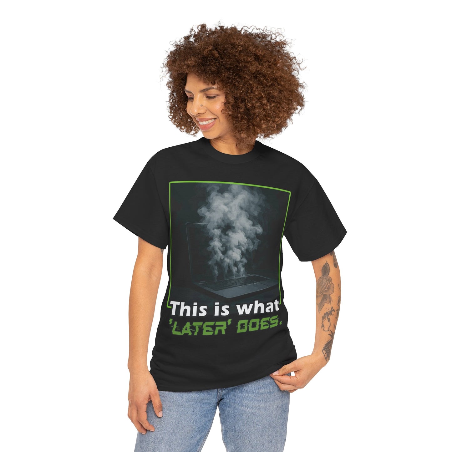 Unisex Heavy Cotton Tee - This is what 'LATER' DOSE.  Funny Shirt, Gift for Friends, Casual Wear, Statement Tee, Birthday Gift