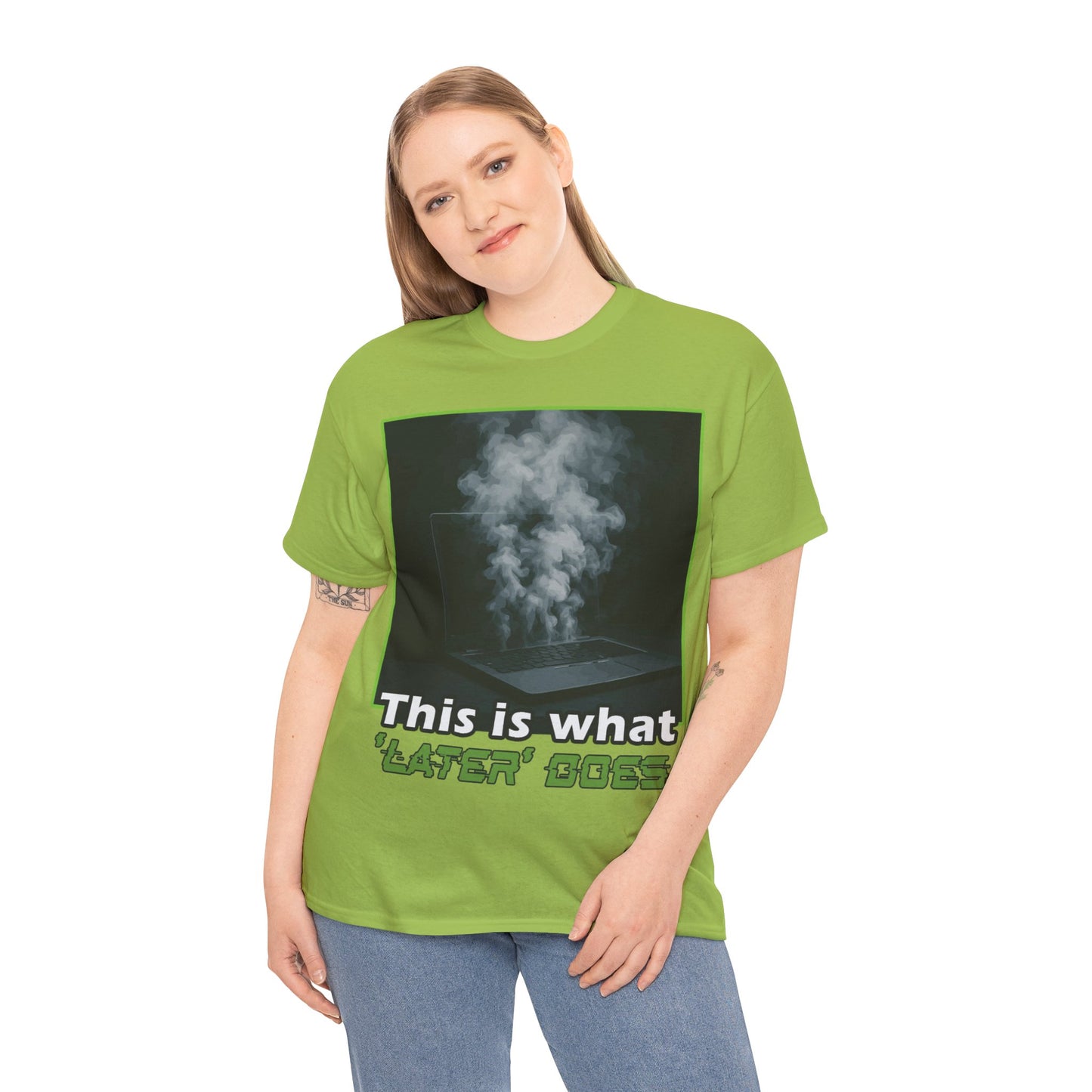 Unisex Heavy Cotton Tee - This is what 'LATER' DOSE.  Funny Shirt, Gift for Friends, Casual Wear, Statement Tee, Birthday Gift