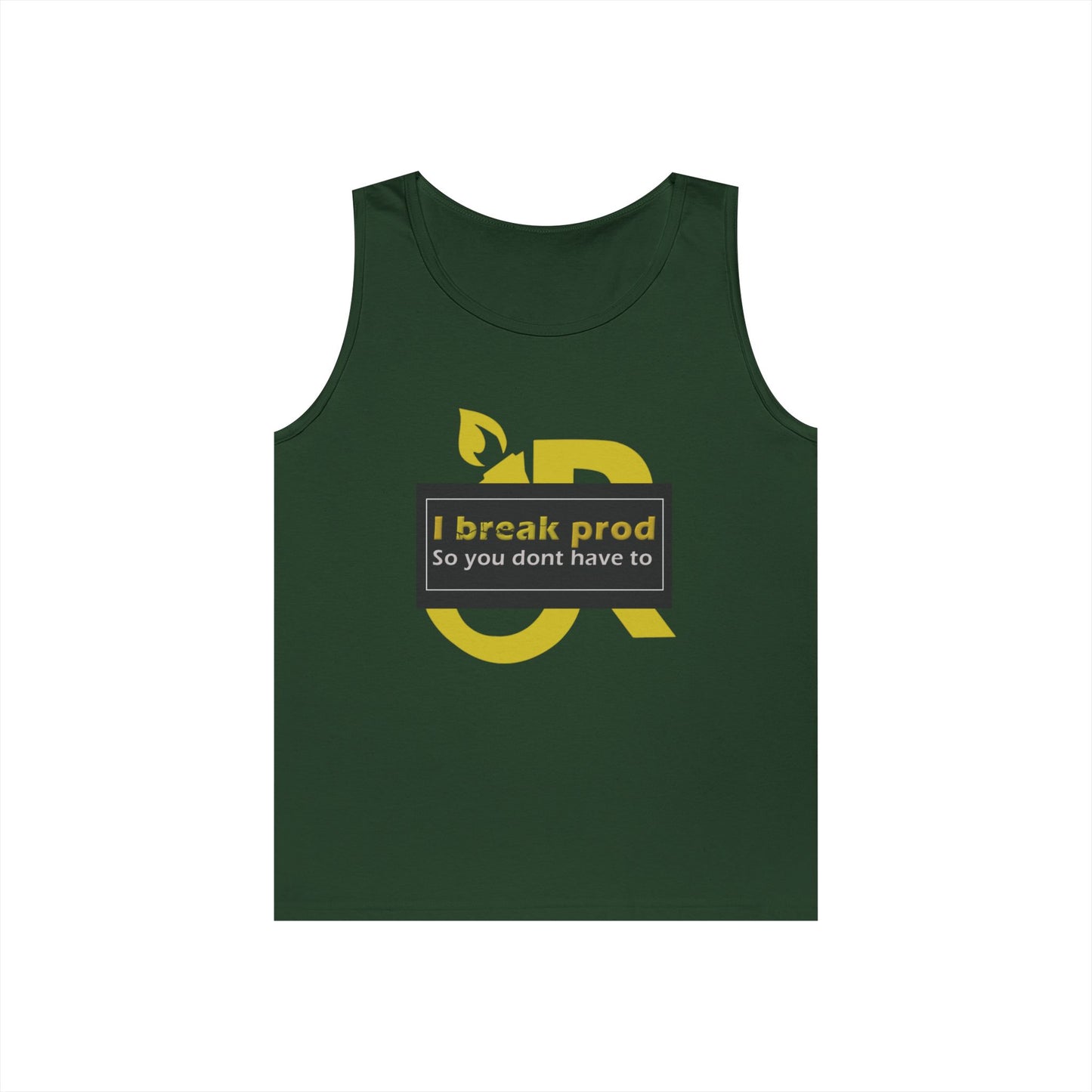 Unisex Heavy Cotton Tank Top with "I Break Prod" Design - Summer Essential for Men and Women, Casual Wear, Gift Idea, Fitness Apparel