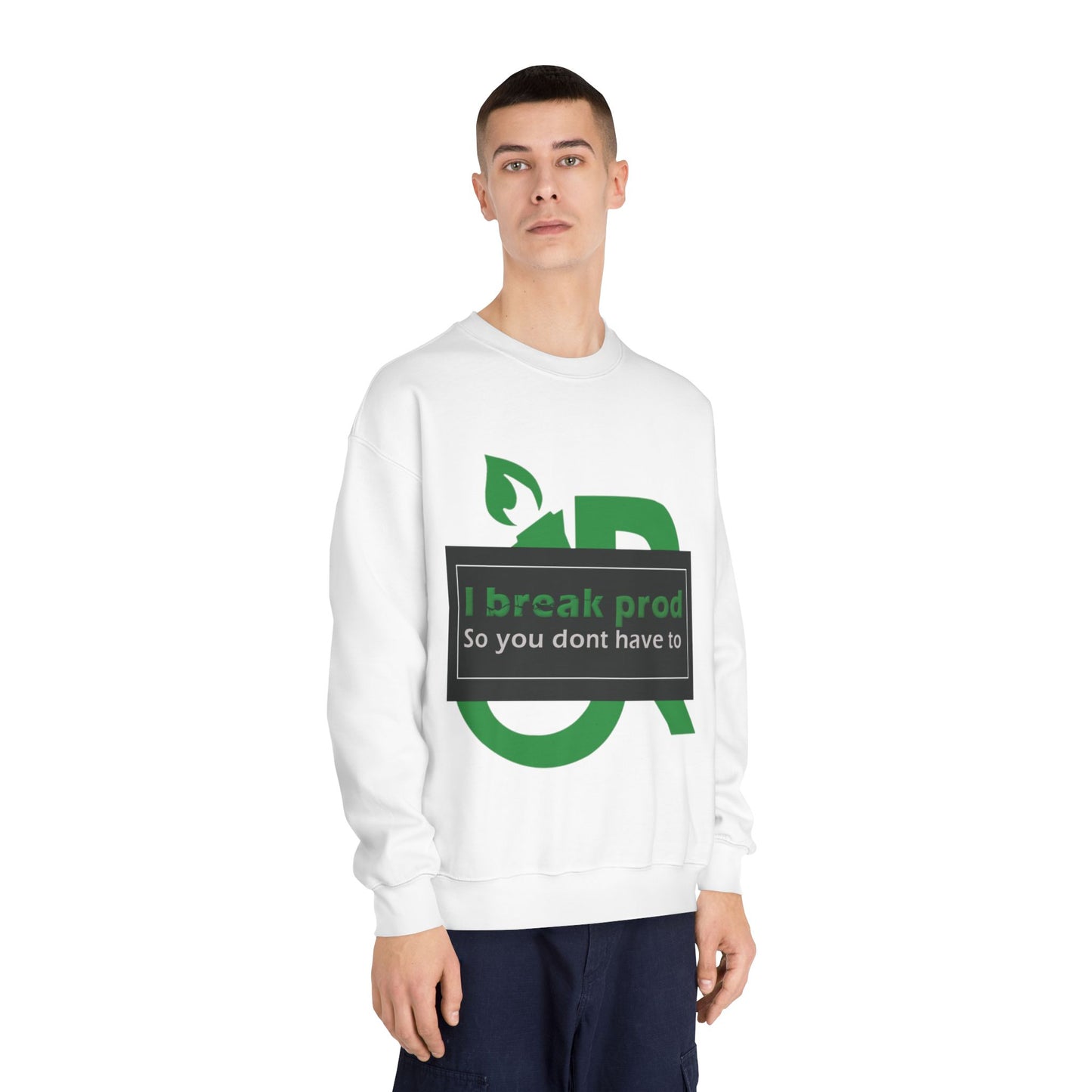 Eco-Friendly Humor Crewneck Sweatshirt - Perfect for Techies, Programmers, Casual Wear, Eco-Conscious Gifts, Geeky Apparel