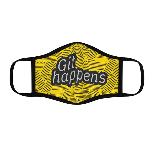 Git Happens Fitted Face Mask - Stylish and Comfortable Protection