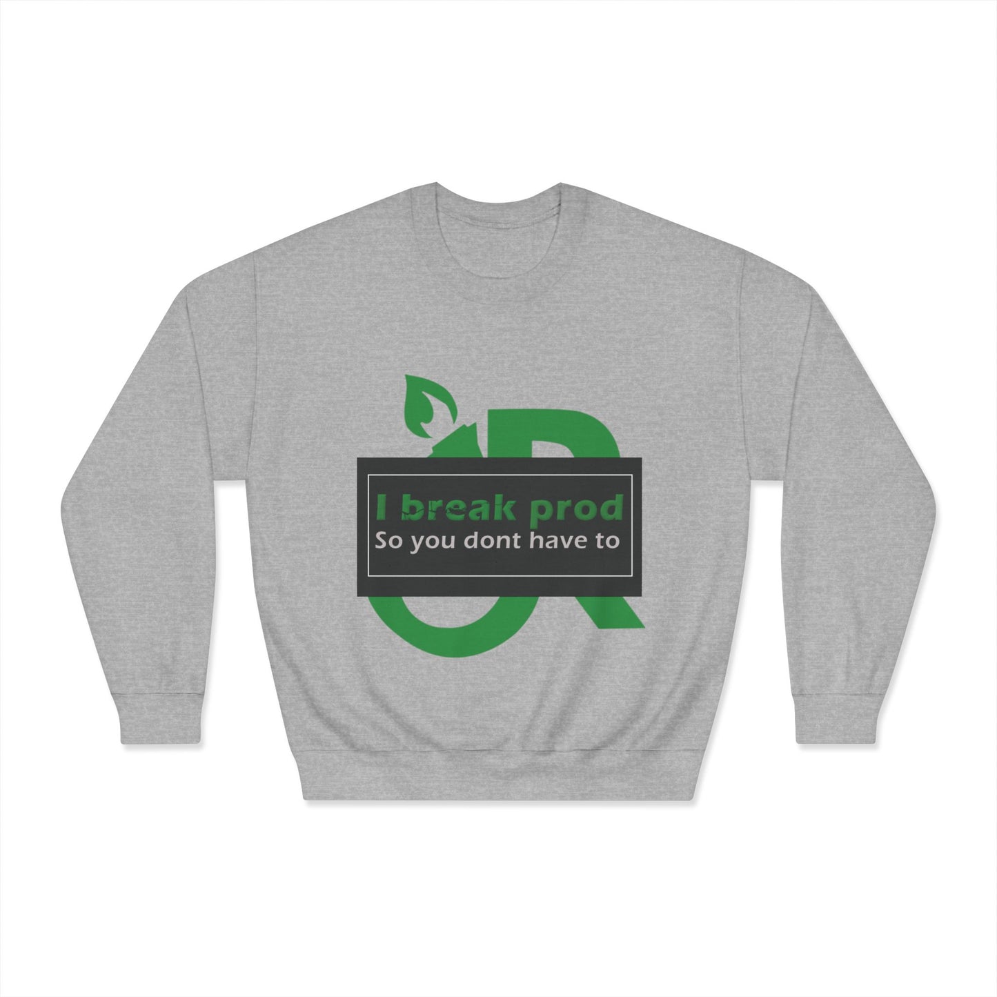 Eco-Friendly Humor Crewneck Sweatshirt - Perfect for Techies, Programmers, Casual Wear, Eco-Conscious Gifts, Geeky Apparel