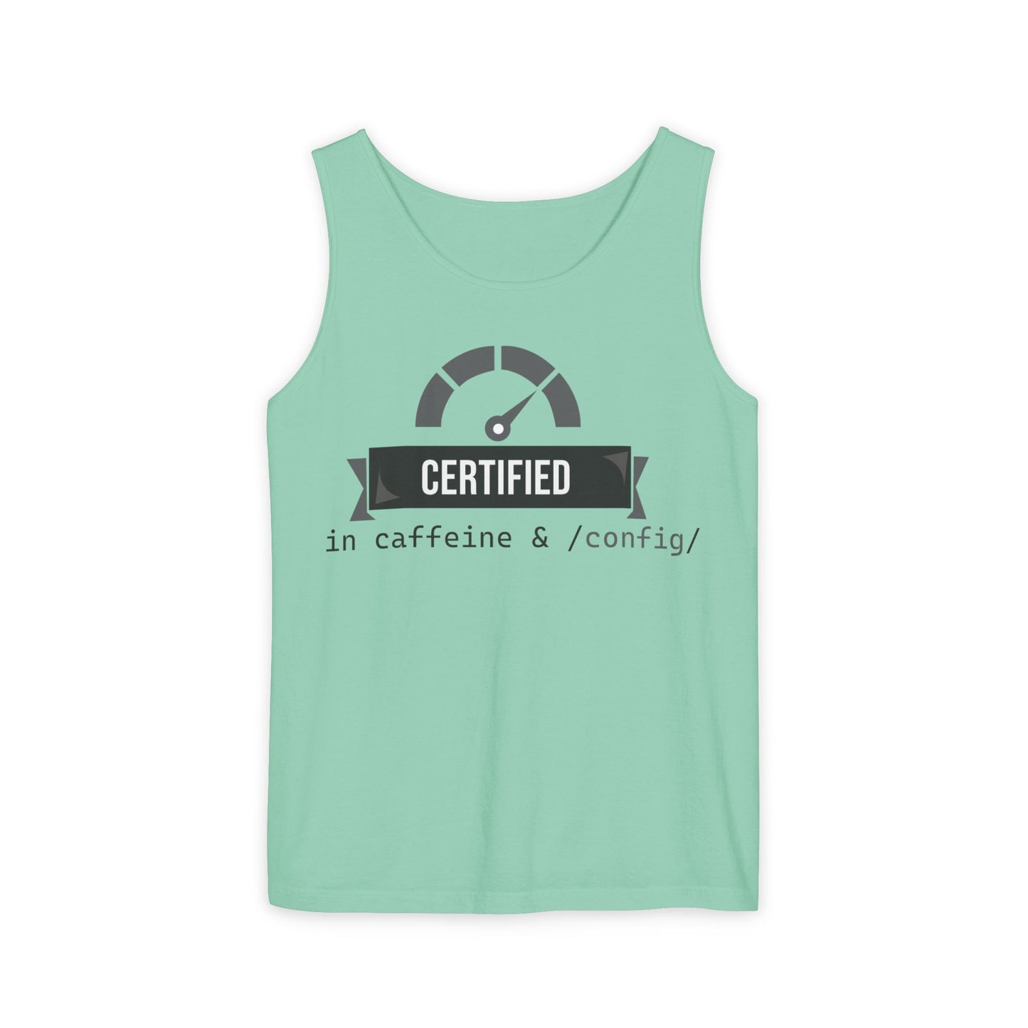 Certified Caffeine Unisex Tank Top, Funny Coffee Lover Shirt, Gift for Barista, Summer Casual Wear, Unique Birthday Present