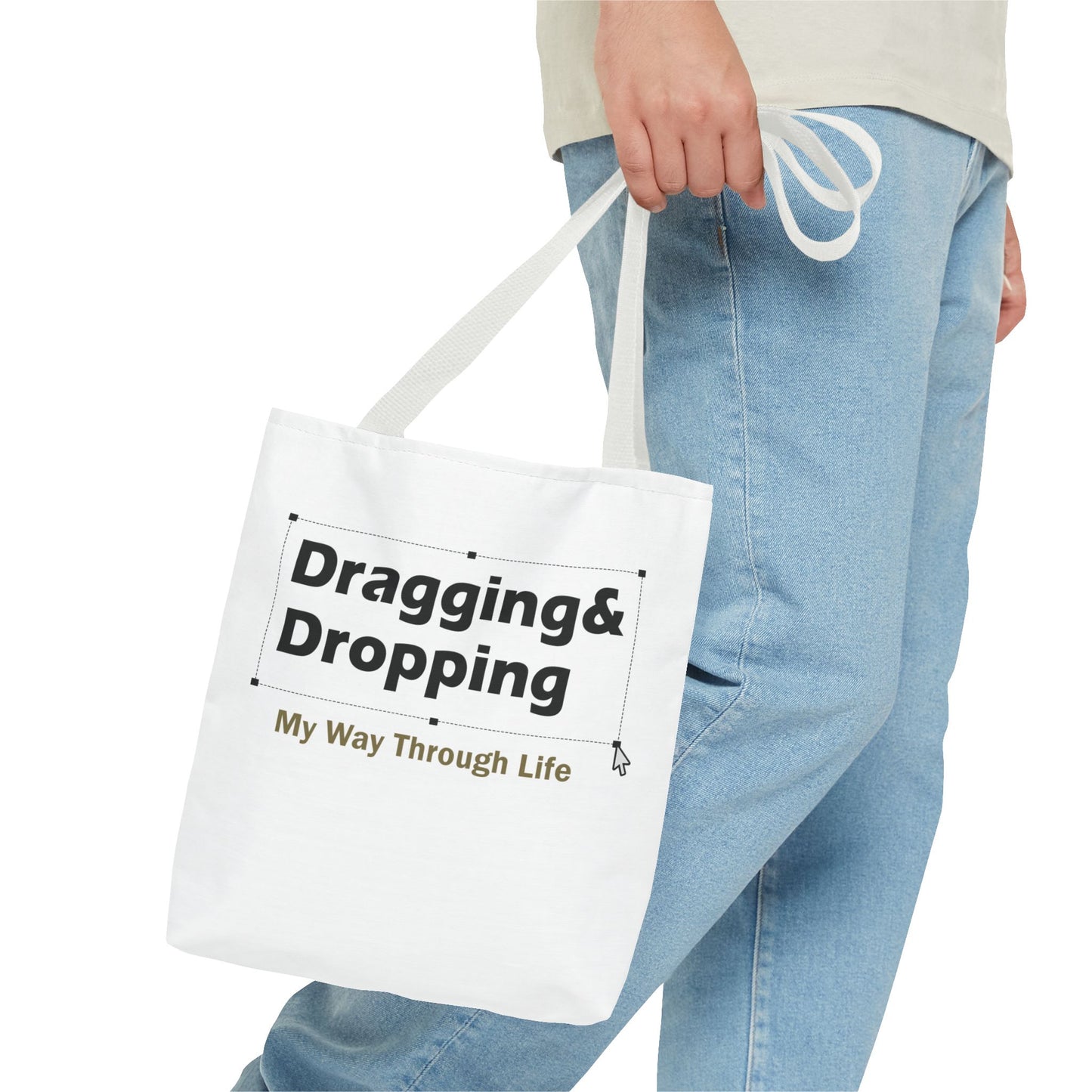 Sassy Dragging & Dropping Tote Bag - Fun Everyday Carry for Tech Lovers