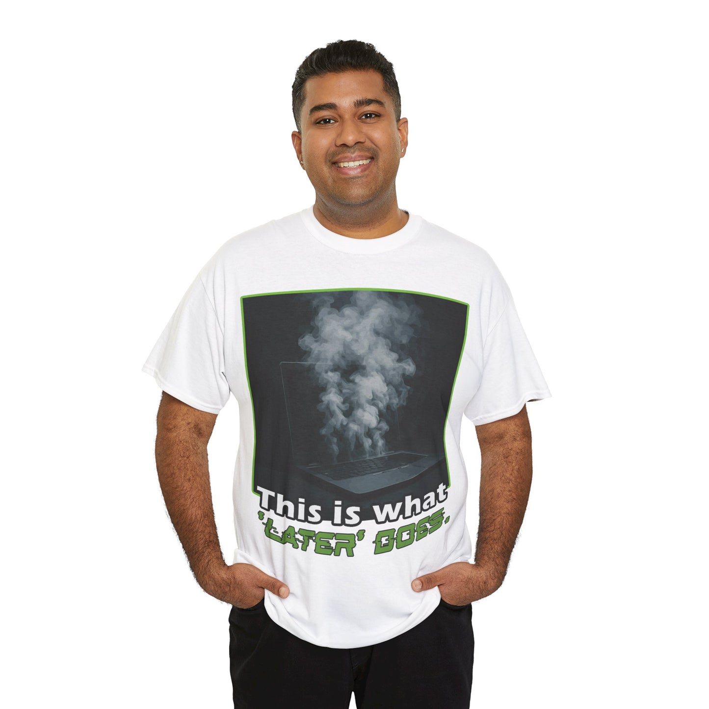 Unisex Heavy Cotton Tee - This is what 'LATER' DOSE.  Funny Shirt, Gift for Friends, Casual Wear, Statement Tee, Birthday Gift