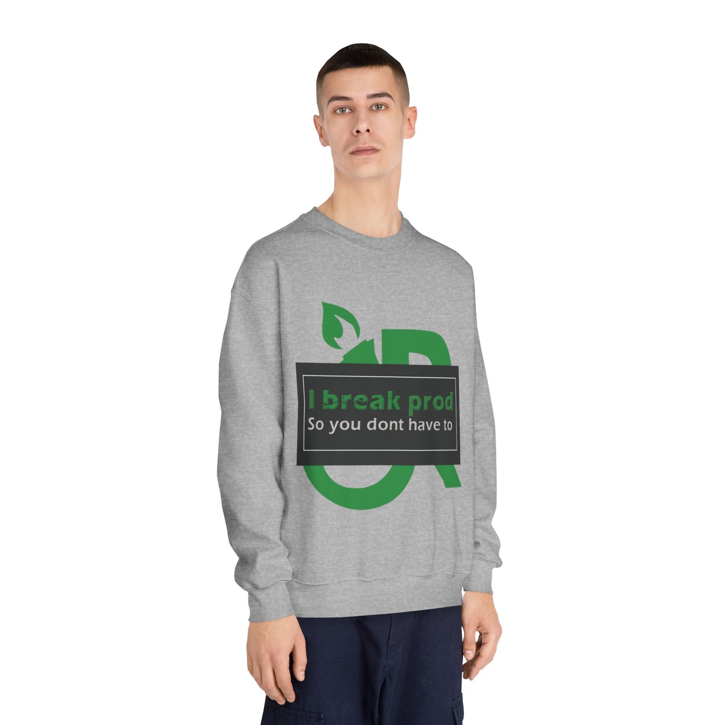 Eco-Friendly Humor Crewneck Sweatshirt - Perfect for Techies, Programmers, Casual Wear, Eco-Conscious Gifts, Geeky Apparel