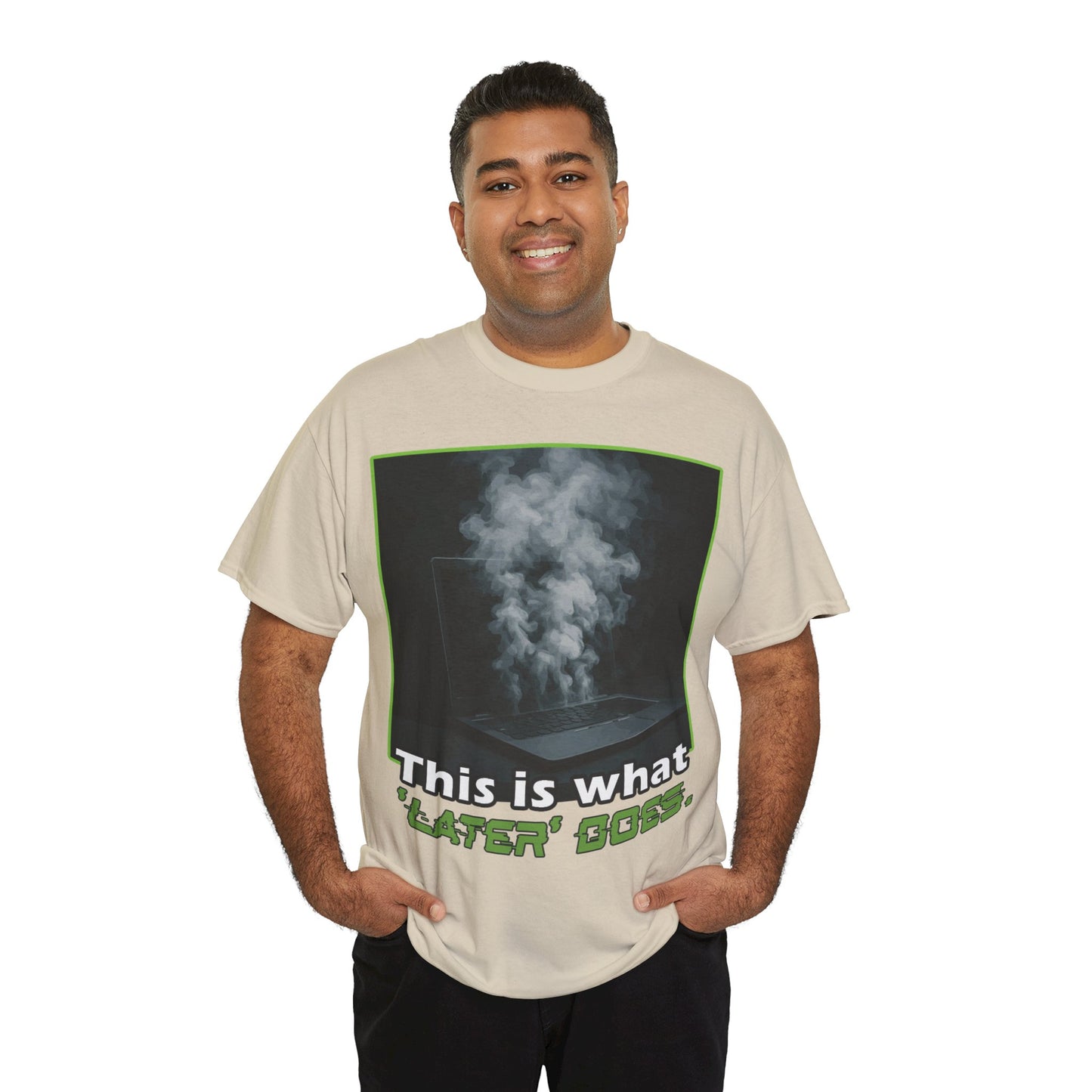 Unisex Heavy Cotton Tee - This is what 'LATER' DOSE.  Funny Shirt, Gift for Friends, Casual Wear, Statement Tee, Birthday Gift