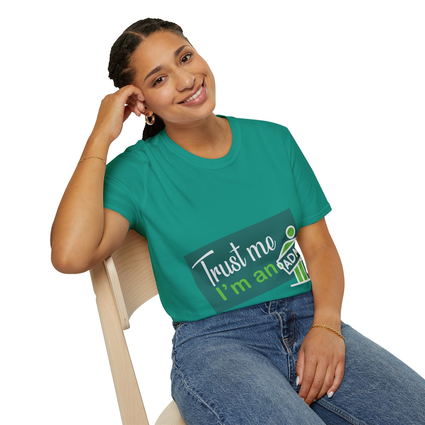 Trust Me I'm an Admin Unisex T-Shirt, Ideal for Techies, Gifts for IT Professionals, Casual Wear, Funny Office Shirt, Geek Humor Tee