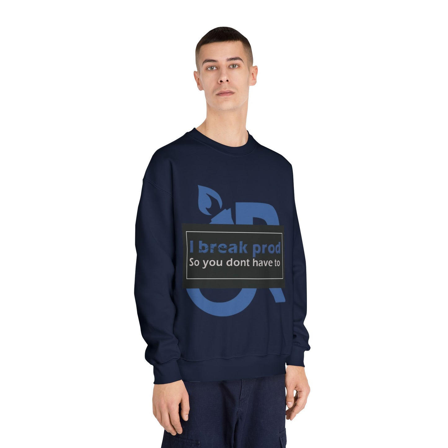 Eco-Friendly Humor Crewneck Sweatshirt - Perfect for Techies, Programmers, Casual Wear, Eco-Conscious Gifts, Geeky Apparel