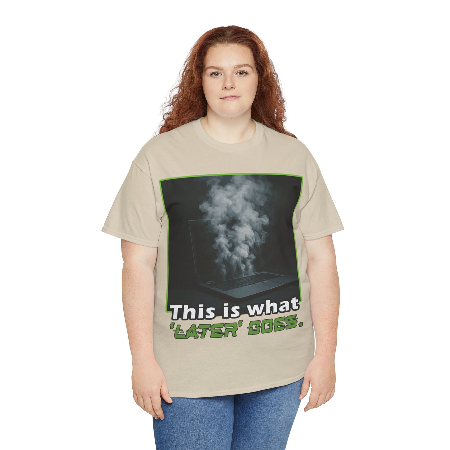 Unisex Heavy Cotton Tee - This is what 'LATER' DOSE.  Funny Shirt, Gift for Friends, Casual Wear, Statement Tee, Birthday Gift