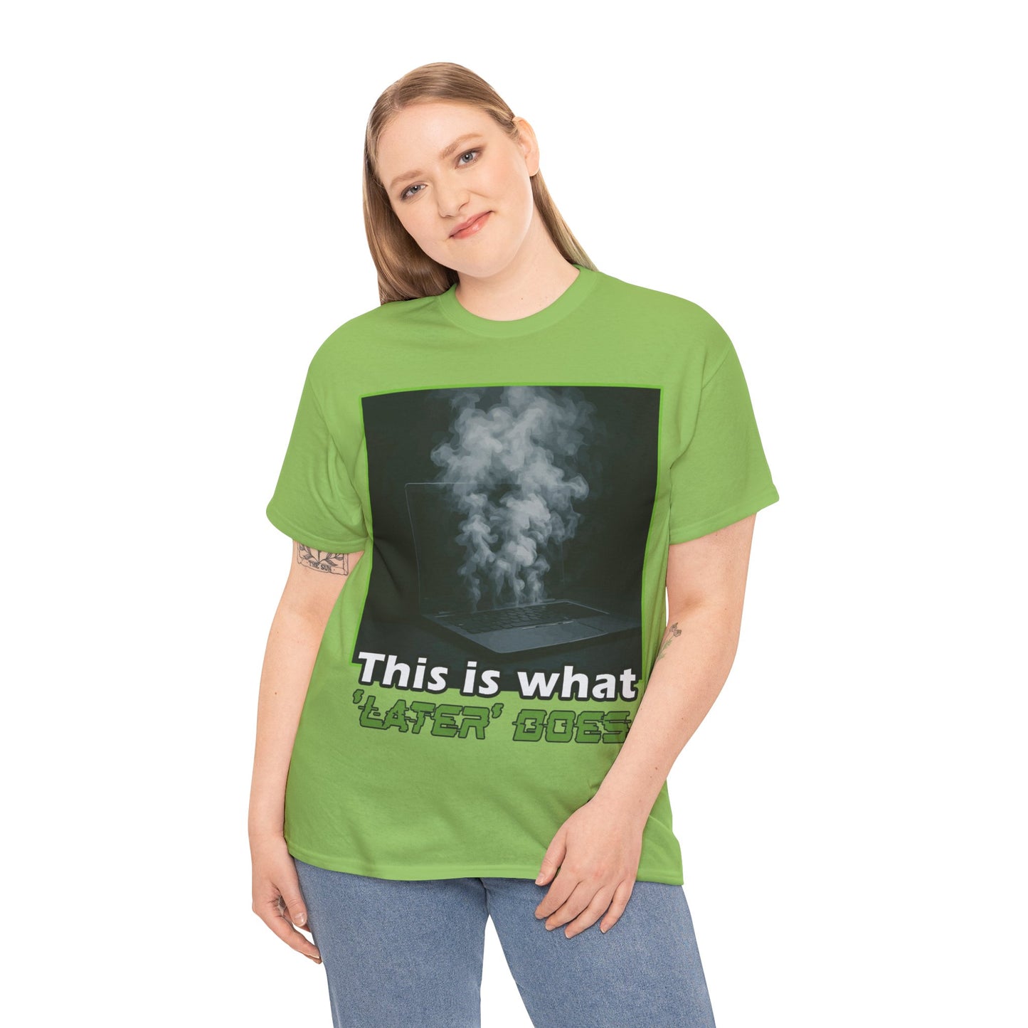 Unisex Heavy Cotton Tee - This is what 'LATER' DOSE.  Funny Shirt, Gift for Friends, Casual Wear, Statement Tee, Birthday Gift