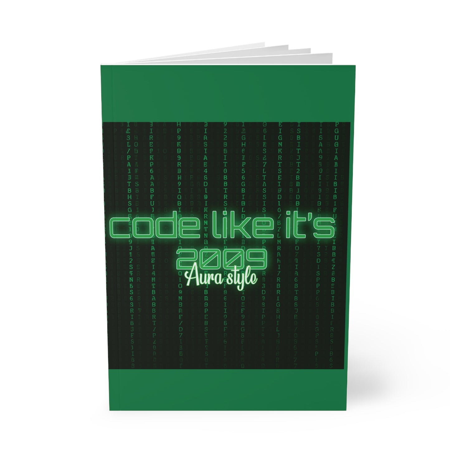 Code Like It's 2009 Softcover Notebook, A5 | Coding Journal, Programmer Gift, Tech Memo Pad, Geeky Stationery, Retro Design