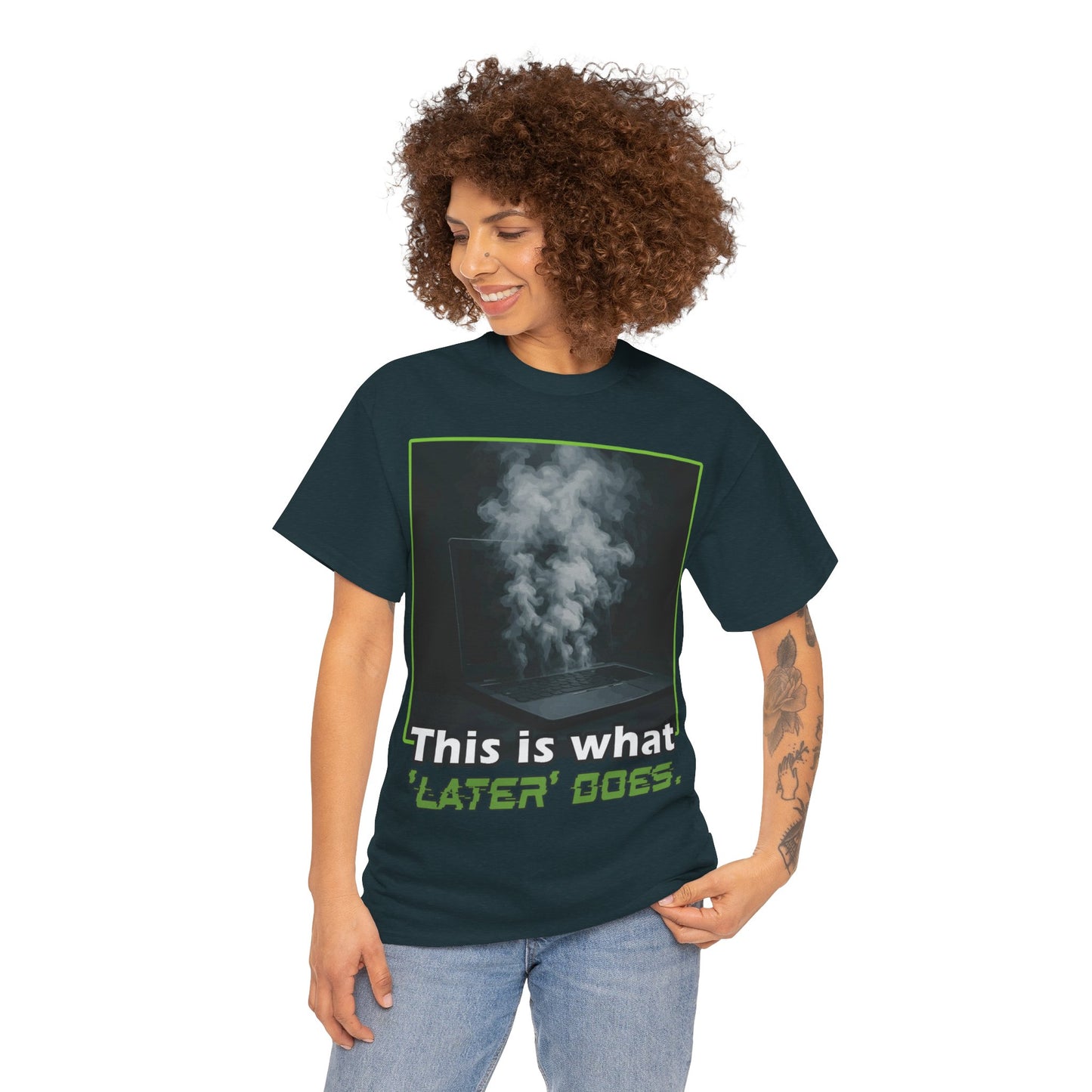Unisex Heavy Cotton Tee - This is what 'LATER' DOSE.  Funny Shirt, Gift for Friends, Casual Wear, Statement Tee, Birthday Gift