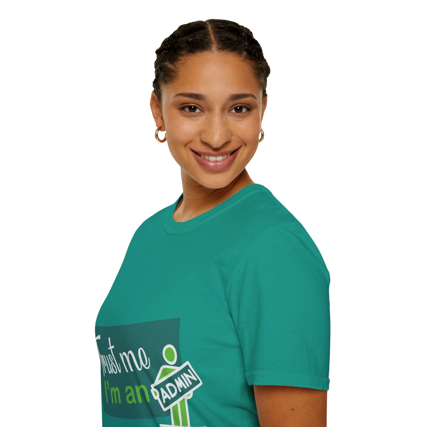 Trust Me I'm an Admin Unisex T-Shirt, Ideal for Techies, Gifts for IT Professionals, Casual Wear, Funny Office Shirt, Geek Humor Tee