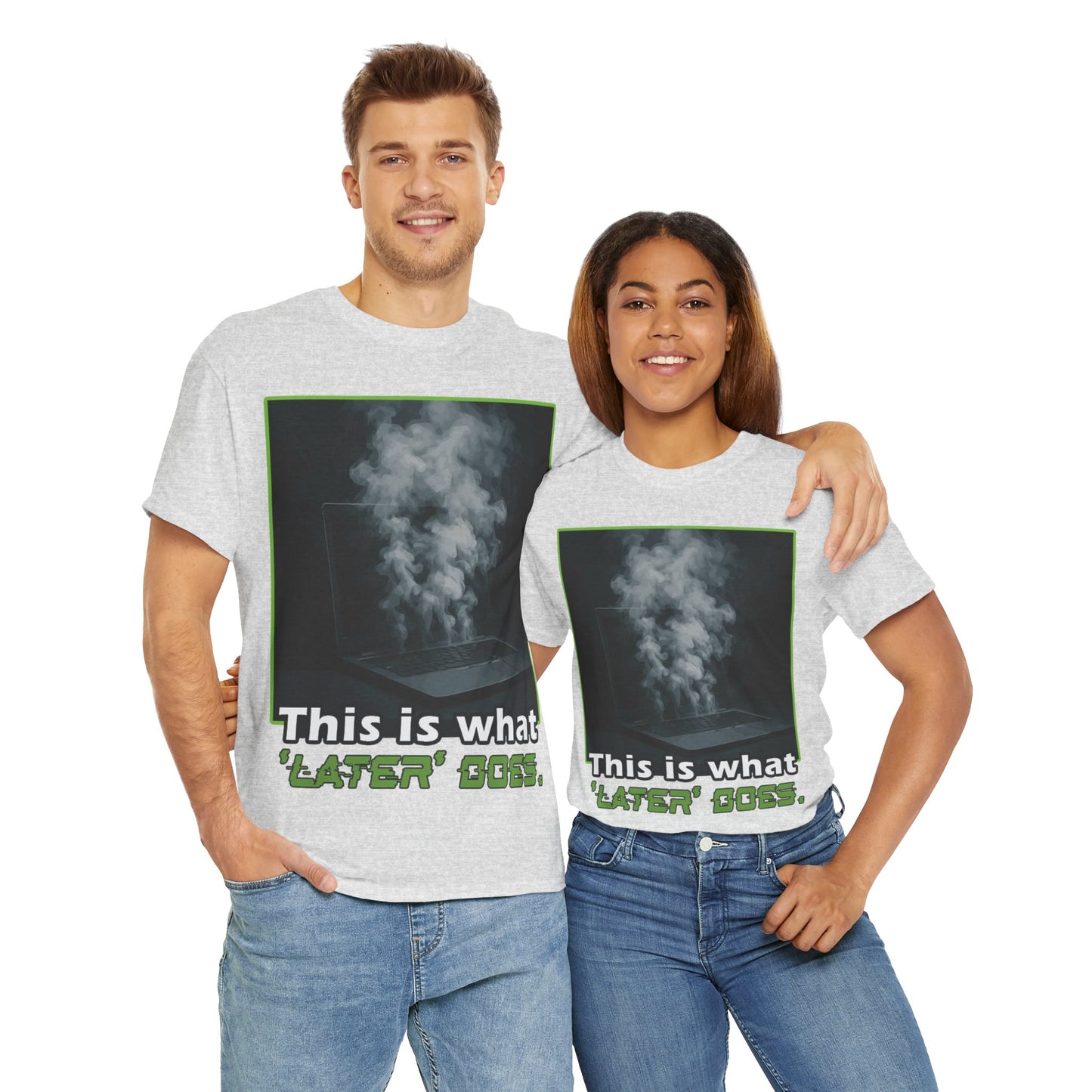 Unisex Heavy Cotton Tee - This is what 'LATER' DOSE.  Funny Shirt, Gift for Friends, Casual Wear, Statement Tee, Birthday Gift