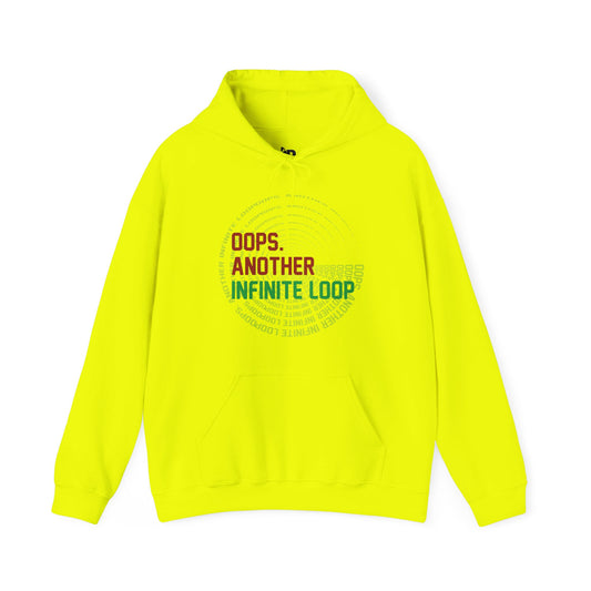 Casual Humor Hoodie -  "Oops, Another Infinite Loop" - Unisex Sweatshirt for Programmers, Tech Lovers, Cozy Gift, Autumn Wear, Funny Gift
