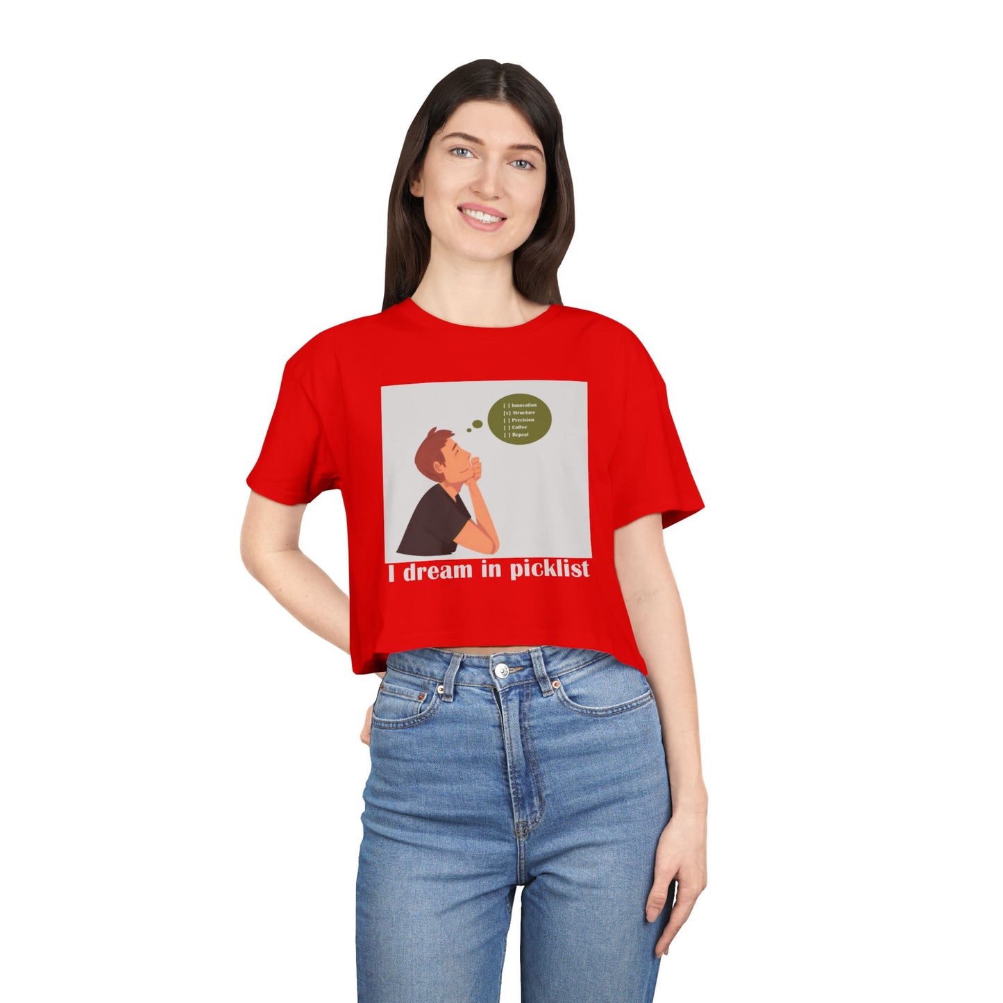 Dreamy Crop Tee for Creative Souls, Women's Fashion, Casual Summer Top, Gift for Her, Trendy Graphic Tee