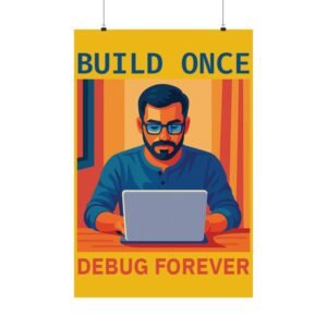 coding inspiration matte vertical poster, office decor, tech gift, motivational wall art, programmer quote, geek room