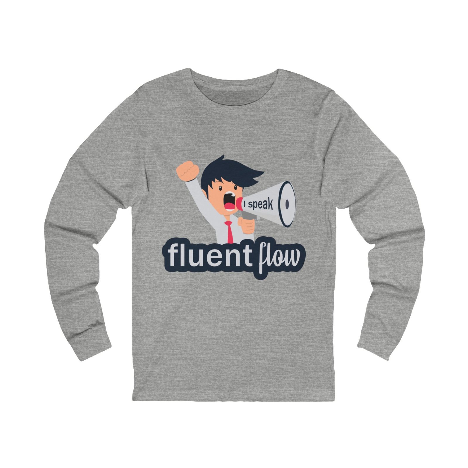 fluent flow unisex long sleeve tee perfect for language learners & public speakers fluent flow unisex long sleeve tee perfect for language learners & public speakers