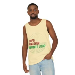 oops, another infinite loop tank top | cotton summer tee, gift for tech lovers, casual wear, programming humor shirt, comfortable [...]