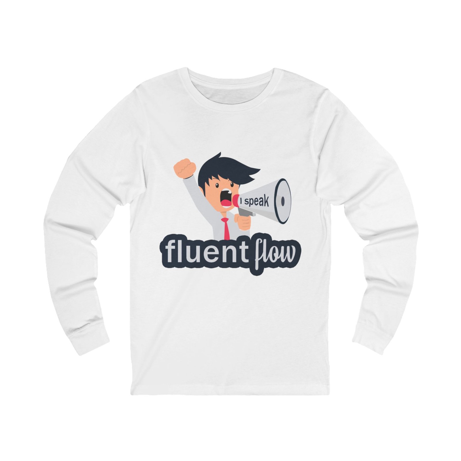 fluent flow unisex long sleeve tee perfect for language learners & public speakers fluent flow unisex long sleeve tee perfect for language learners & public speakers