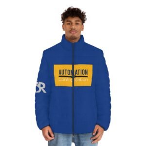 men's puffer jacket with bold automation design, stylish winter outerwear, perfect for outdoor adventures, warm layering for men, [...]