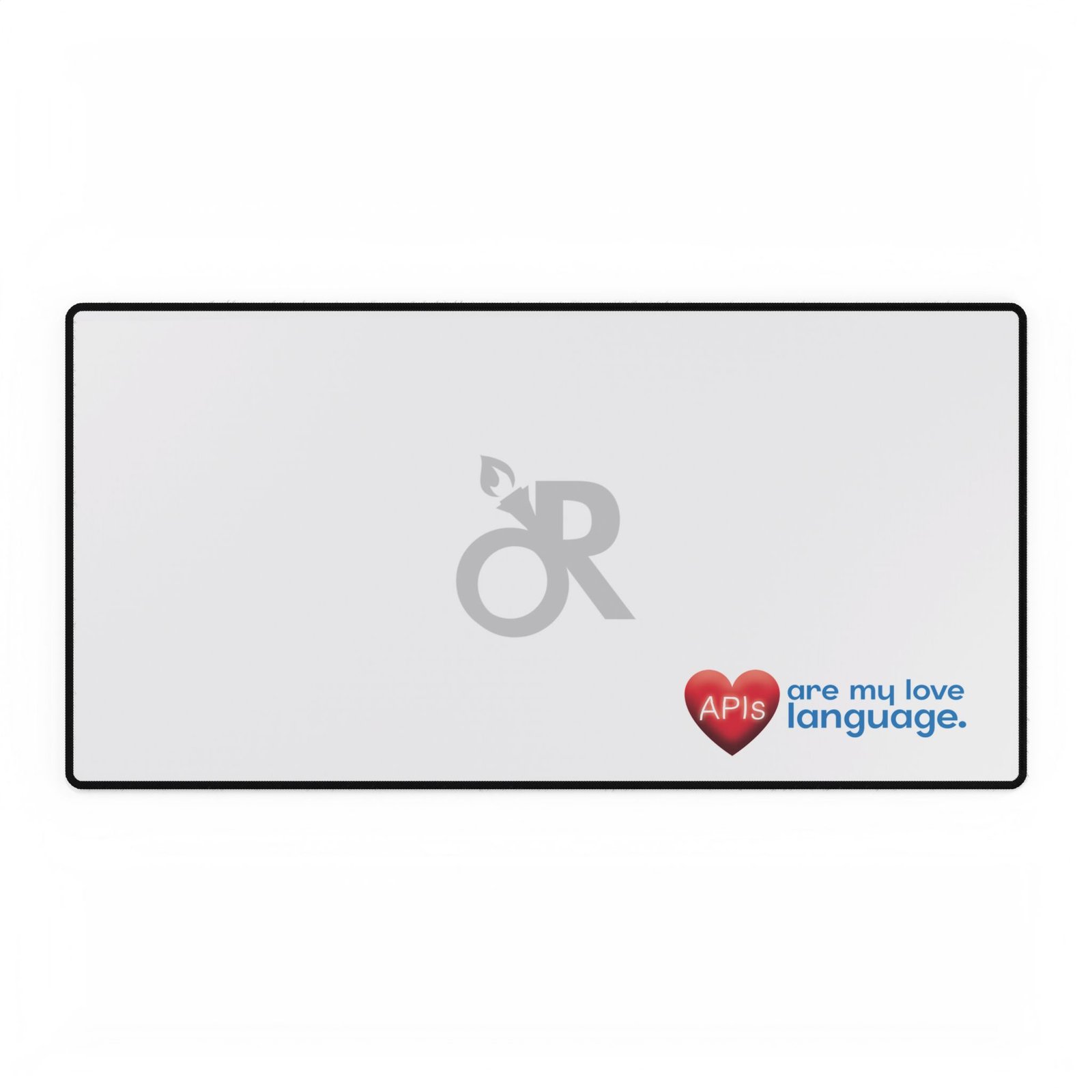 desk mat — "apis are my love language" heart tech desk pad desk mat — "apis are my love language" heart tech desk pad